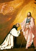 Francisco de Zurbaran jesus appears before fr .andres de salmeron oil on canvas